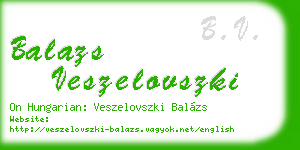 balazs veszelovszki business card