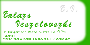 balazs veszelovszki business card